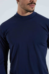 BLUSA MANGA LONGA SLIM - MARINHO