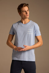 CAMISETA CORPO MENTE E ALMA STONE - AZUL
