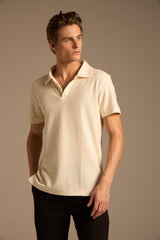 CAMISETA COM GOLA SERENIDADE - BRANCO