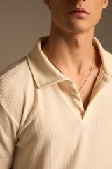 CAMISETA COM GOLA SERENIDADE - BRANCO