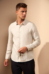 CAMISA LINHO GIBSON - AREIA