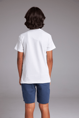 CAMISETA BÁSICA CLÁSSICA INFANTIL - BRANCO E PRETO - Vörr Brasil