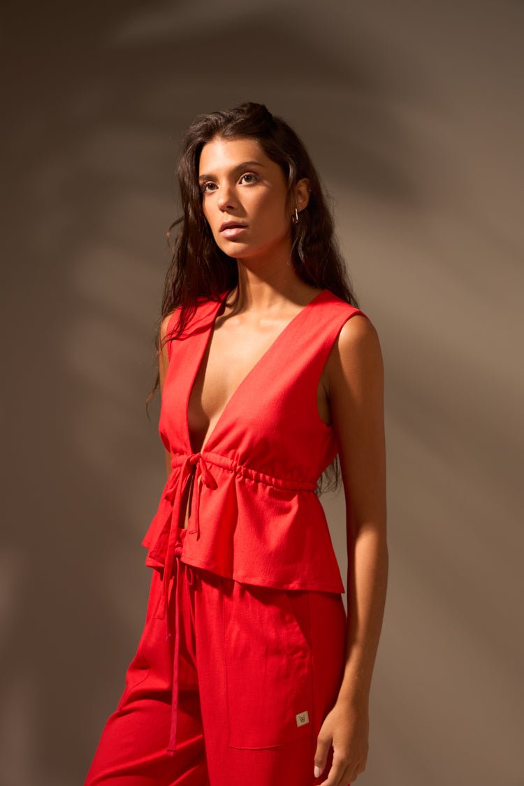 BLUSA SUNSET LINHO - LARANJA da Vörr Brasil | Loja Oficial Vörr Brasil
