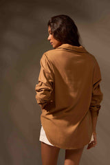 CAMISA LINHO FLOW - CAMEL da Vörr Brasil | Loja Oficial Vörr Brasil