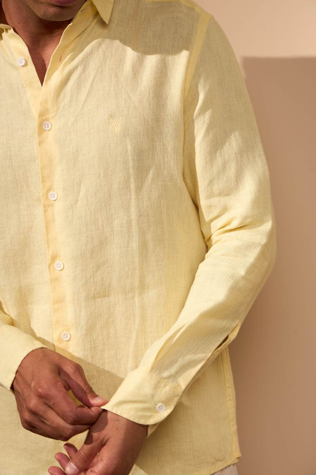 CAMISA LINHO GIBSON - AMARELO da Vörr Brasil | Loja Oficial Vörr Brasil