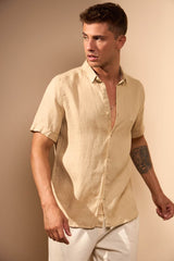 CAMISA LINHO GIBSON - PALHA da Vörr Brasil | Loja Oficial Vörr Brasil