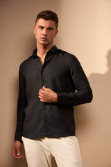 CAMISA LINHO GIBSON - PRETO da Vörr Brasil | Loja Oficial Vörr Brasil