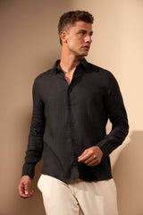 CAMISA LINHO GIBSON - PRETO da Vörr Brasil | Loja Oficial Vörr Brasil