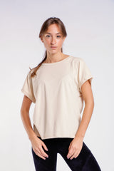 BLUSA DETALHE NA MANGA - AREIA