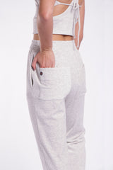 CALÇA BOLSO FRONTAL - CINZA