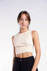 BLUSA COM REGULADOR - AREIA
