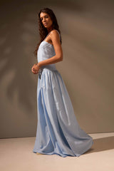 VESTIDO MIDI ONDAS ALGODÃO - AZUL da Vörr Brasil | Loja Oficial Vörr Brasil