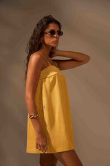 VESTIDO SOLSTÍCIO ALGODÃO - AMARELO da Vörr Brasil | Loja Oficial Vörr Brasil