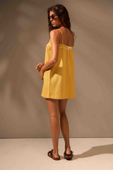 VESTIDO SOLSTÍCIO ALGODÃO - AMARELO da Vörr Brasil | Loja Oficial Vörr Brasil