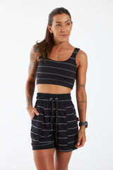 BLUSA LAH CURTA ELÁSTICO - PRETO
