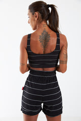 BLUSA LAH CURTA ELÁSTICO - PRETO