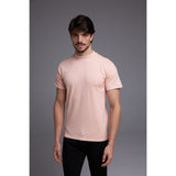 CAMISETA SLIM GOLA ALTA NATURALE - PÊSSEGO