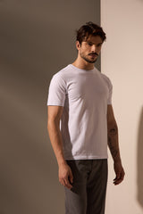 CAMISETA ESSENCIAL ALGODÃO PIMA - BRANCO