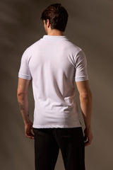 POLO ALGODÃO PIMA TEXTURIZADA - BRANCO