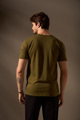 CAMISETA ESSENCIAL ALGODÃO EGÍPCIO - VERDE