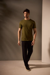CAMISETA ESSENCIAL ALGODÃO EGÍPCIO - VERDE