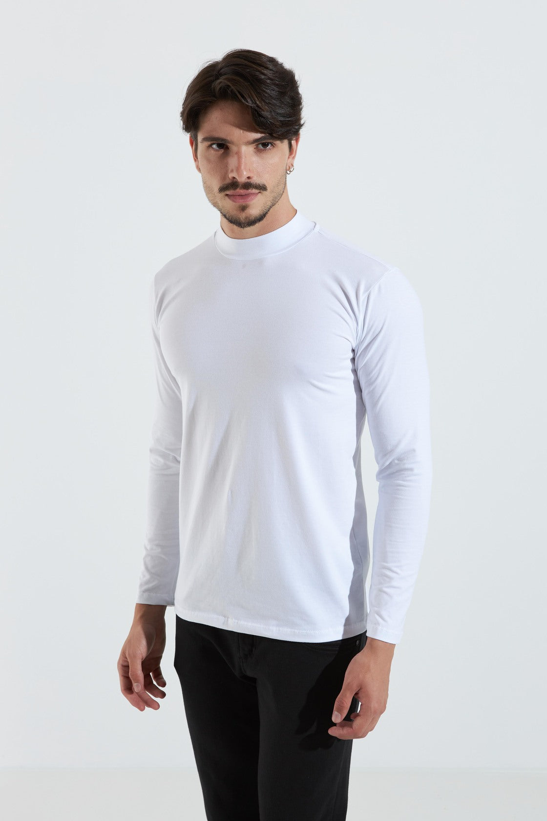 BLUSA MANGA LONGA SLIM - BRANCO