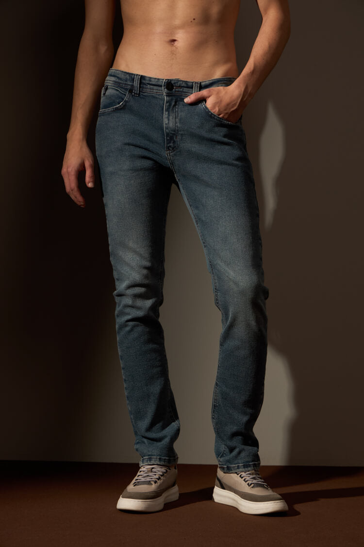 CALÇA JEANS 005 BASE SLIM - AZUL