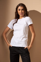 CAMISETA ESSENCIAL ALGODÃO EGÍPCIO - BRANCO