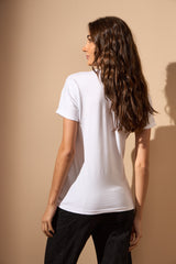 CAMISETA ESSENCIAL ALGODÃO EGÍPCIO - BRANCO