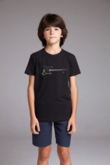 CAMISETA GUITARRA KIDS - PRETO