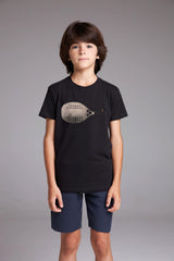 CAMISETA BEACH TENIS KIDS - PRETO