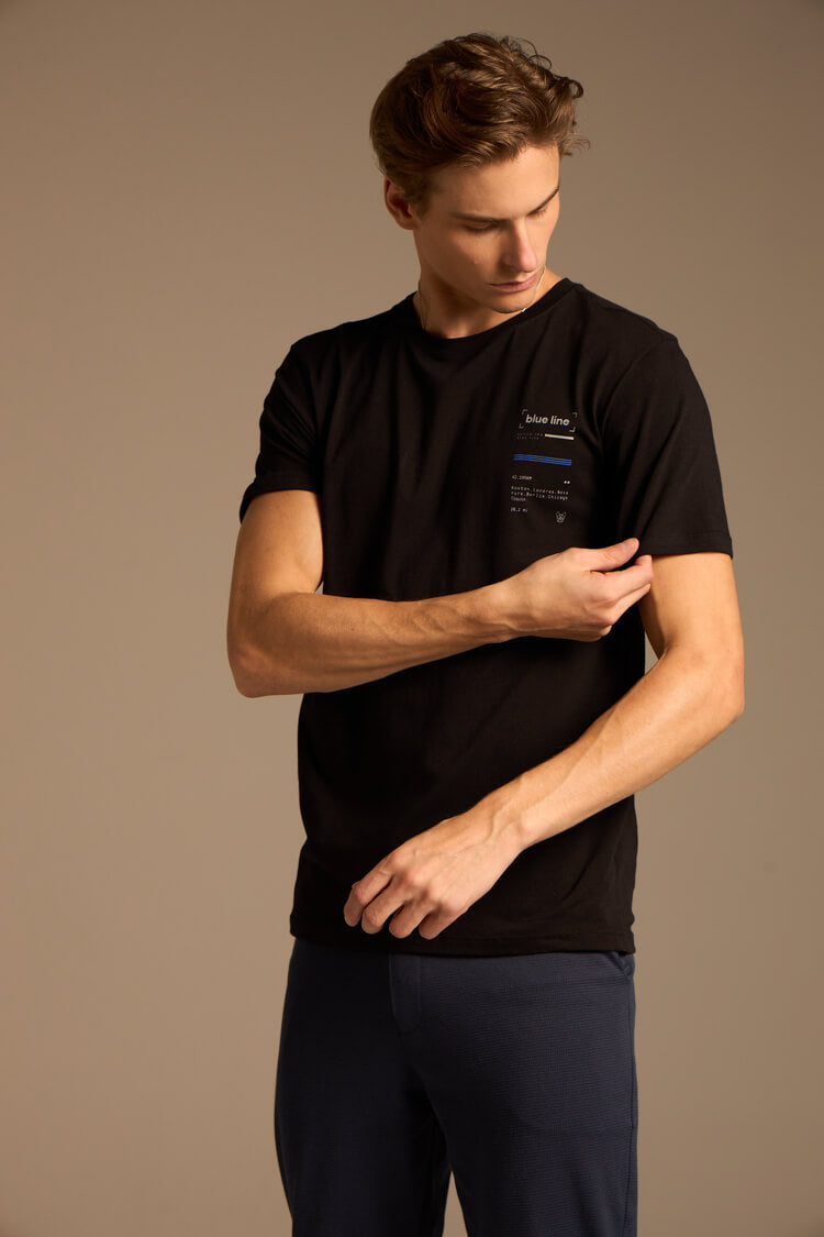 CAMISETA BLUE LINE - PRETO