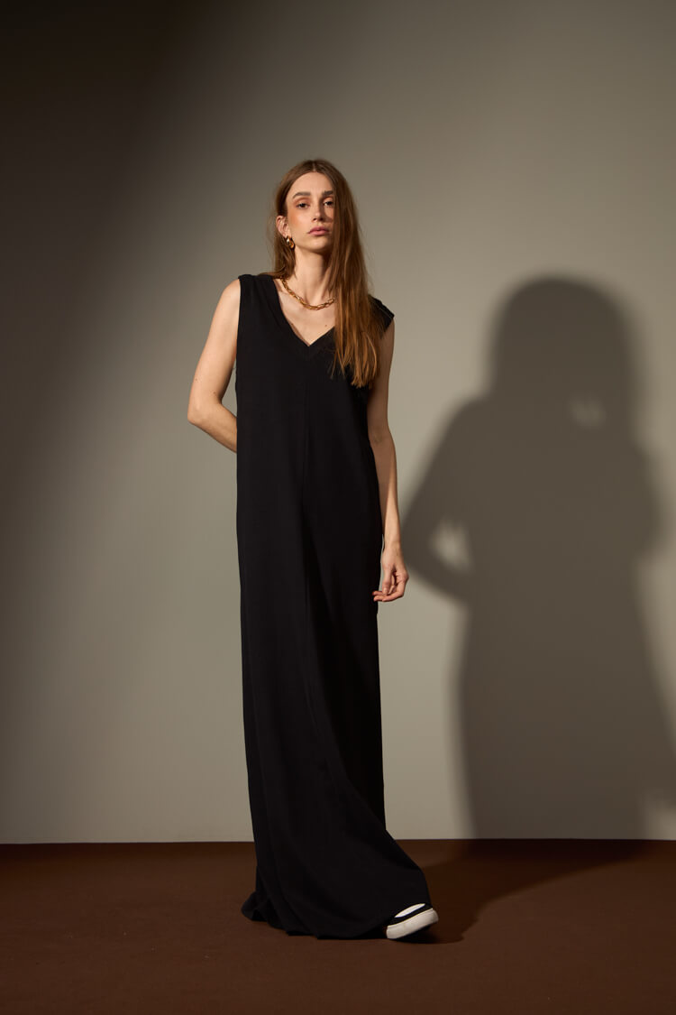 VESTIDO LONGO SERRA - PRETO