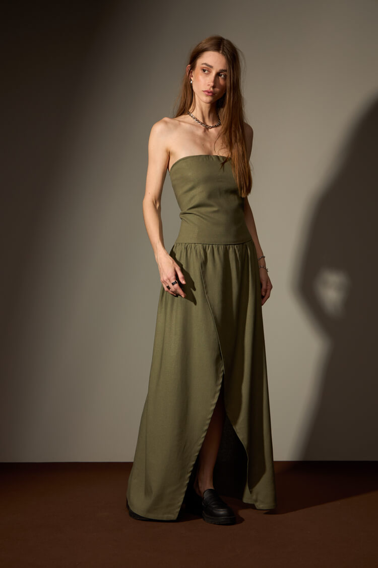 VESTIDO CERRADO - VERDE