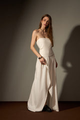 VESTIDO CERRADO - OFF WHITE