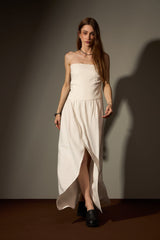 VESTIDO CERRADO - OFF WHITE