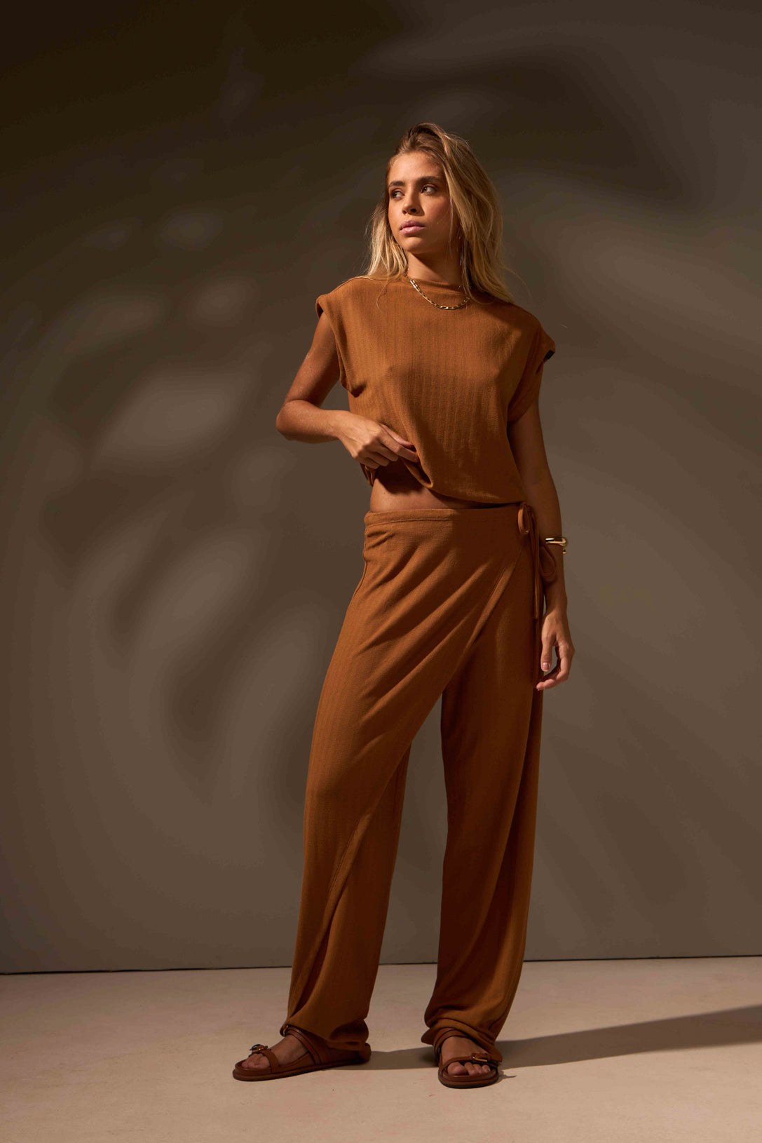 CALÇA EQUILÍBRIO ALGODÃO - COBRE