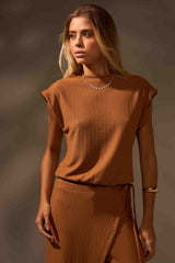 BLUSA EQUILÍBRIO ALGODÃO - COBRE