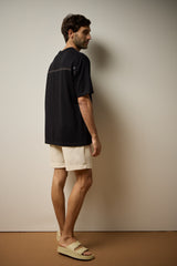 CAMISETA TRAÇOS 100% ALGODÃO - PRETO