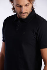 POLO ALGODÃO - PRETO