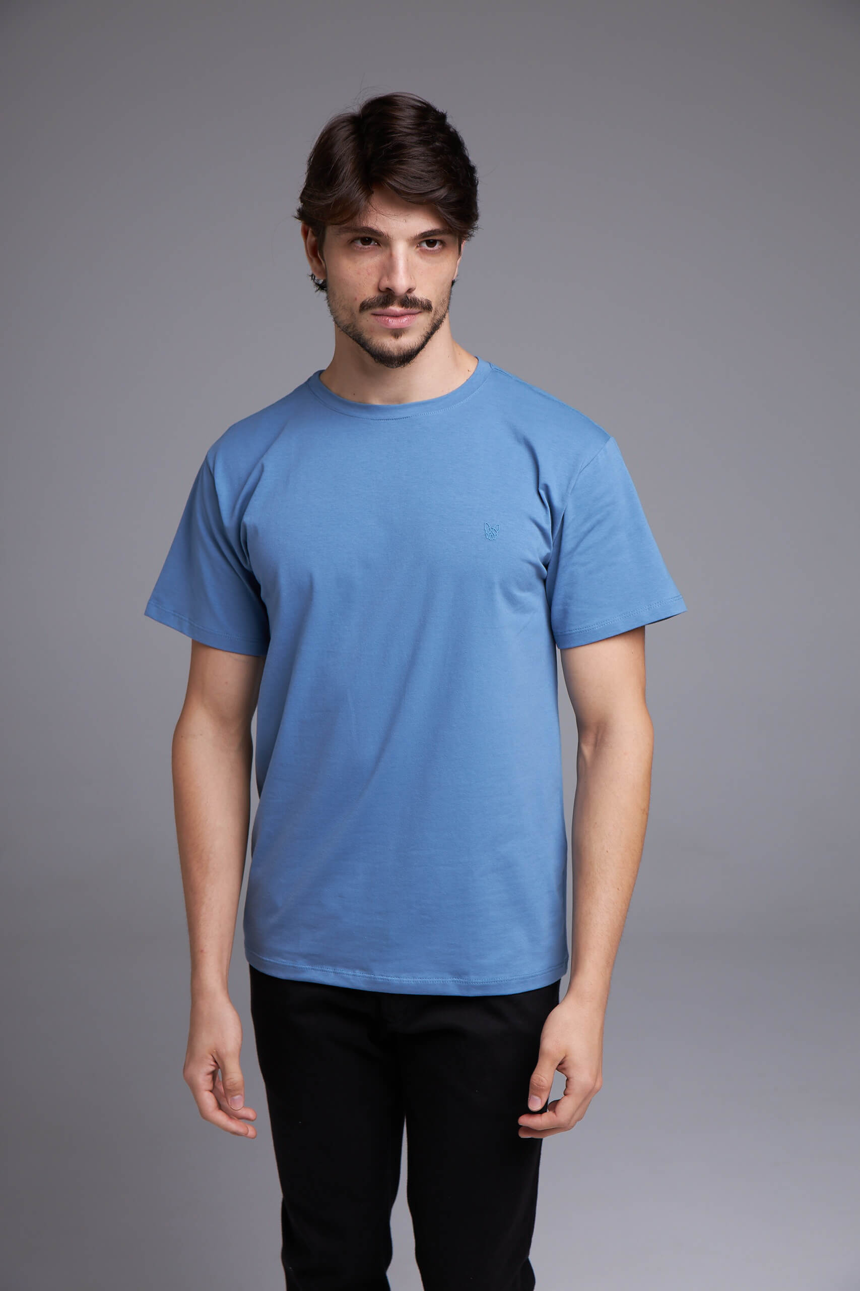 CAMISETA BÁSICA OVERSIZE - AZUL