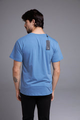 CAMISETA BÁSICA OVERSIZE - AZUL