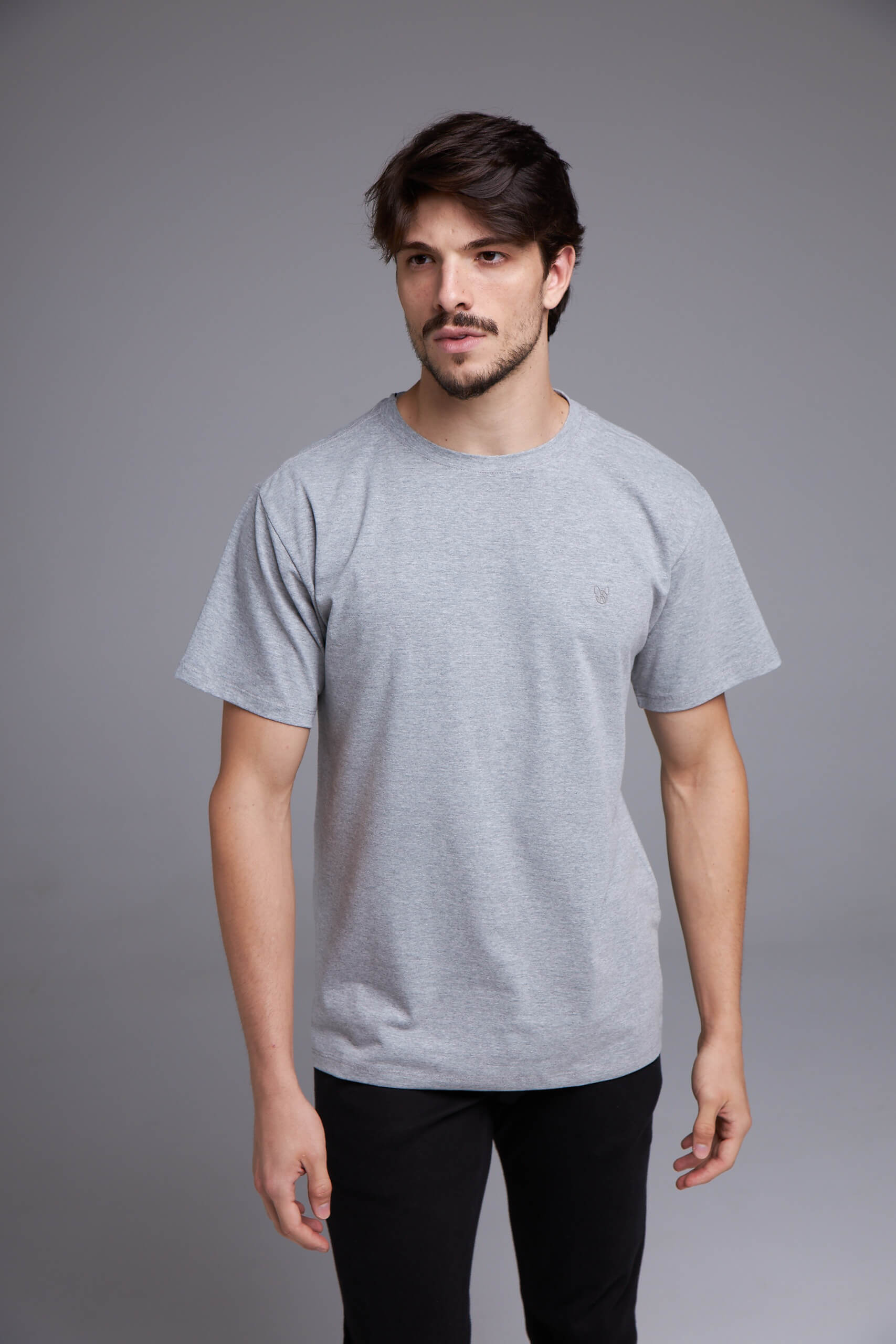 CAMISETA BÁSICA OVERSIZE - CINZA