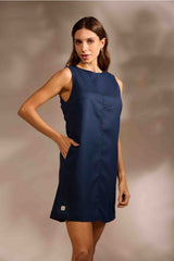 VESTIDO MARÉ LINHO - MARINHO