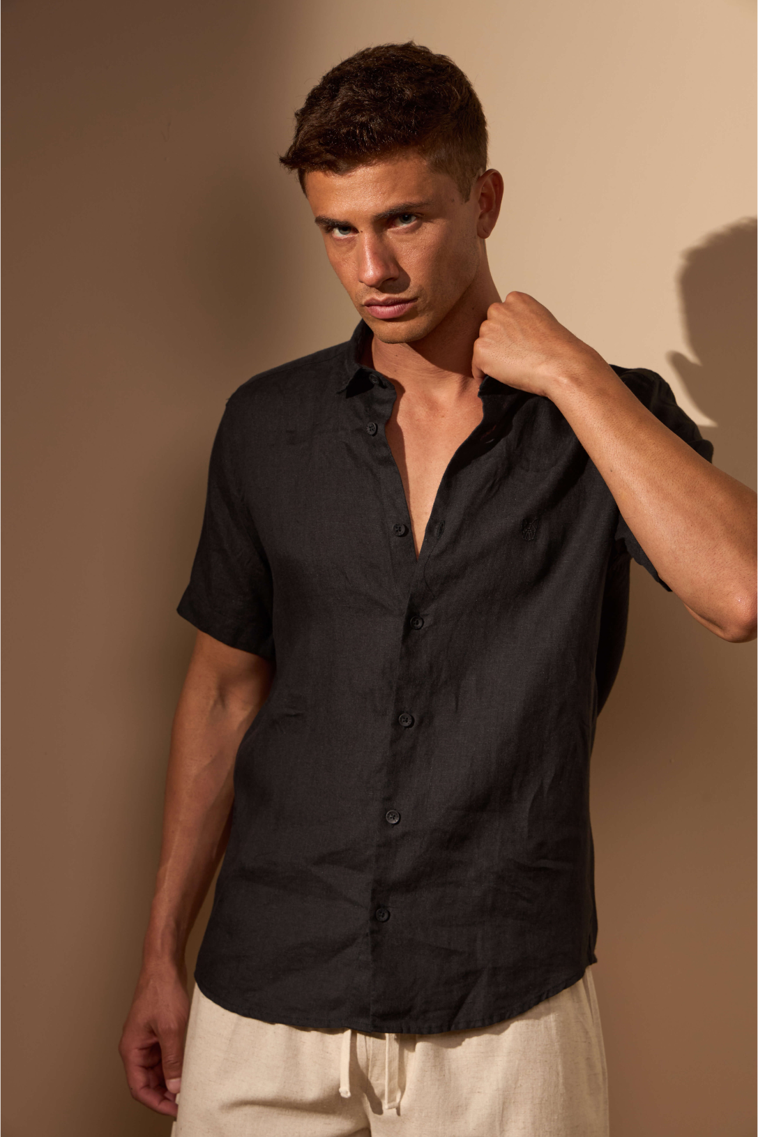 CAMISA LINHO GIBSON - PRETO