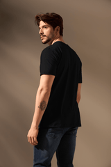 CAMISETA BÁSICA CONFORTO 100% ALGODÃO - PRETO