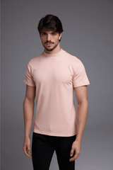 CAMISETA SLIM GOLA ALTA NATURALE - PÊSSEGO