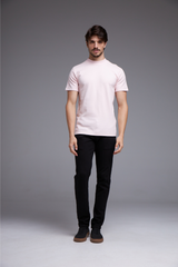 CAMISETA SLIM GOLA ALTA NATURALE - ROSA