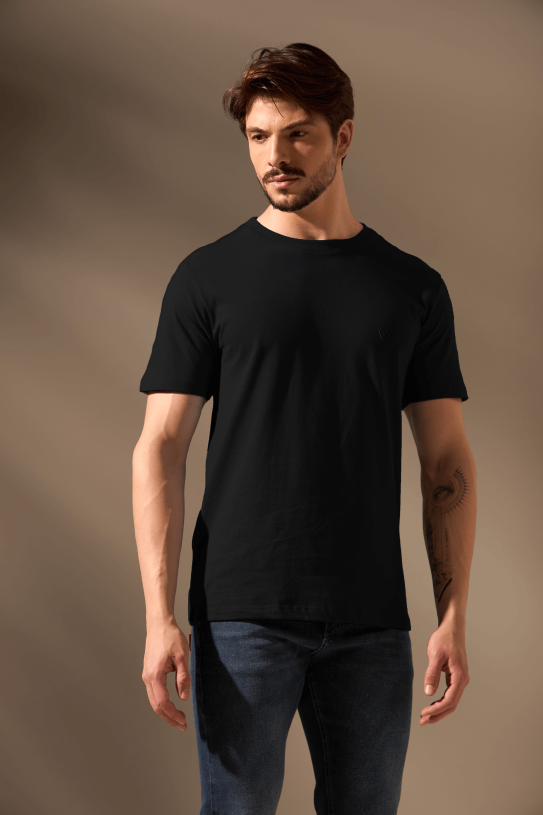 CAMISETA BÁSICA CONFORTO 100% ALGODÃO - PRETO
