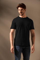 CAMISETA BÁSICA CONFORTO 100% ALGODÃO - PRETO